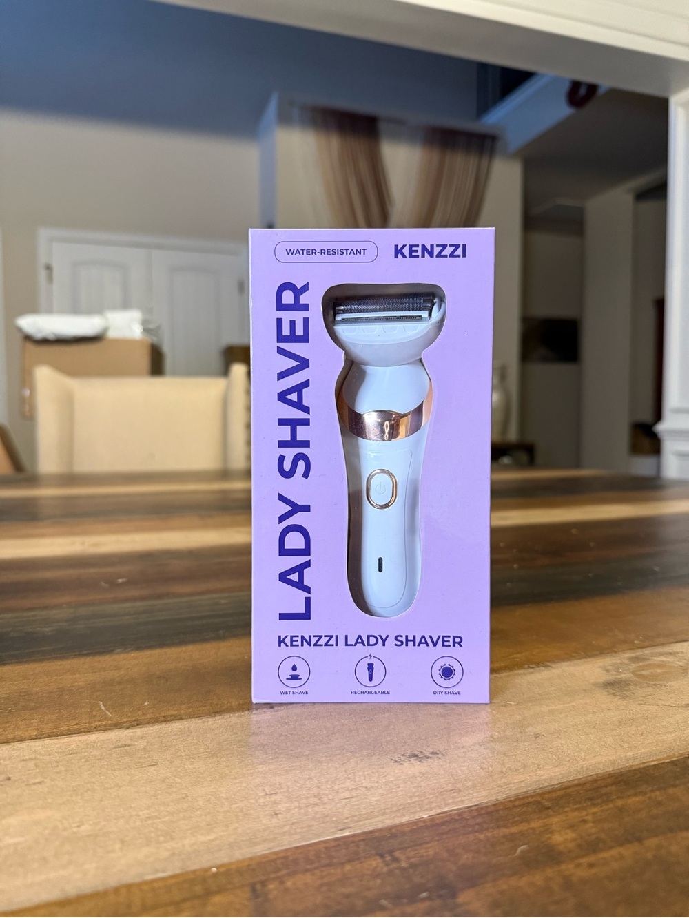 Kenzzi Lady Shaver – White with Rose Gold Accents